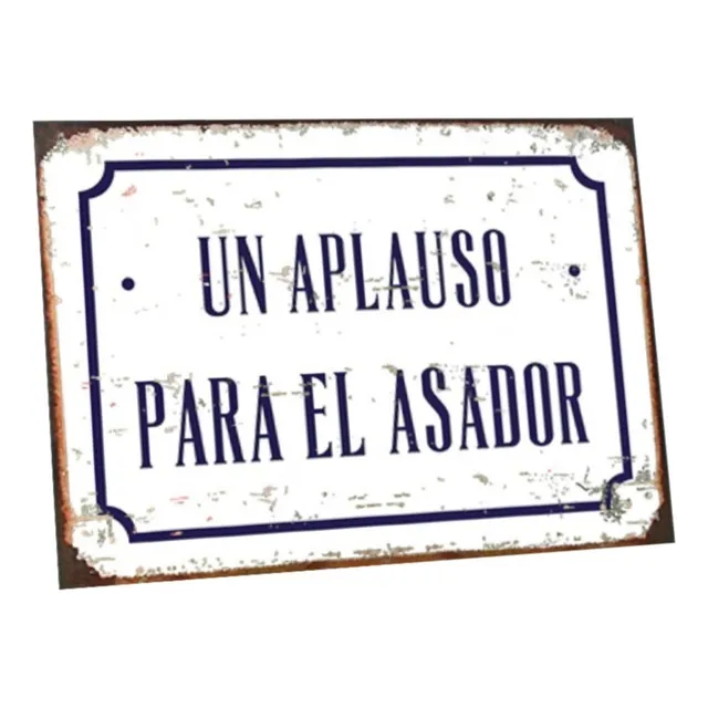 Cartel Chapa Retro Vintage Bar Barbacoa Club Garaje 30x20
