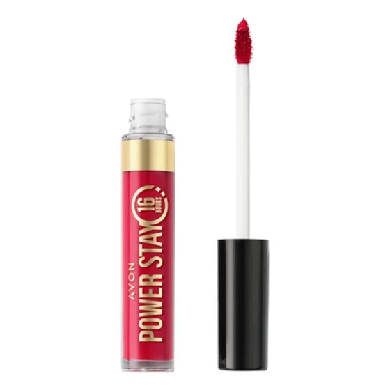 Avon Power Stay Labial Liquido Intransferible 16 Hours Acabado Mate Color Resilient Red