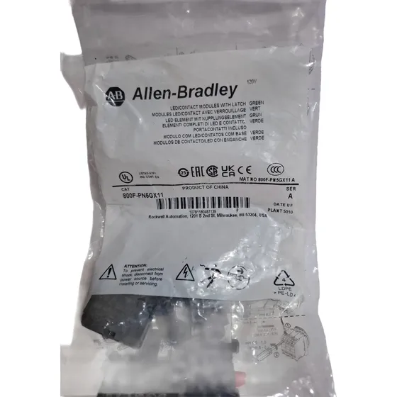 Allen-bradley 800f-pn5rx11, 22mm Módulo De Alimentación Verde