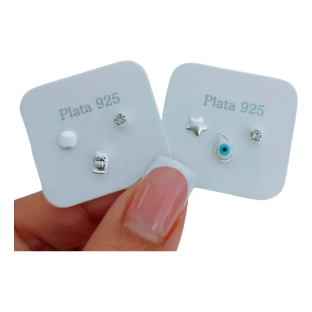 Aros Abridores Mini Piercing Pack X 3 Un Plata 925 Regalo