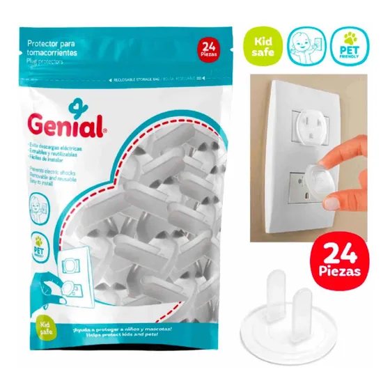 Protector Para Toma Corriente Genial De Bebé 24 Pcs