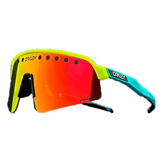 Gafa Deportiva Oakley Sutro Oo9463-0139 Con Lente Color Tornasol Con Tratamiento De La Lente Espejada Color Amarillo Color Azul