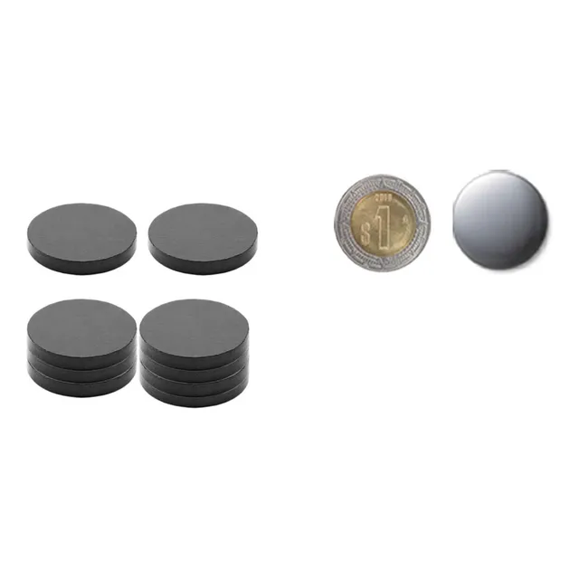 100 Imanes De Ferrita De 12mm X 5mm Redondos
