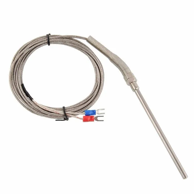 Termopar Tipo K Probeta 100mm 400 °c Termocople 10cm 2mts