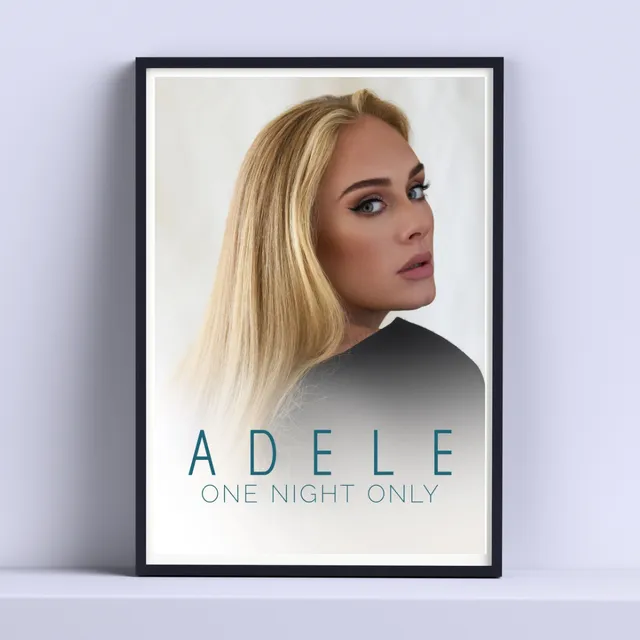 Cuadro Adele Musica One Night Only Deco 30x40cm Con Vidrio
