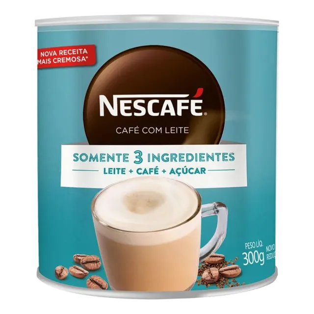 Café C/ Leite Solúvel Nescafe Lata 300g