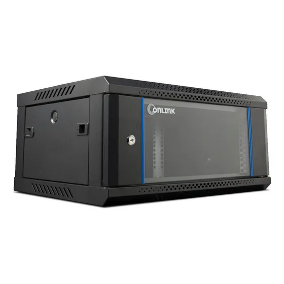 Rack Gabinete Pared Cerrado Fijo Puerta Vidrio 4u Onlink