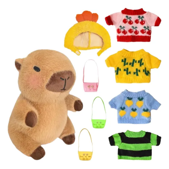Peluche Capybara 20 Cm. Mas Accesorios