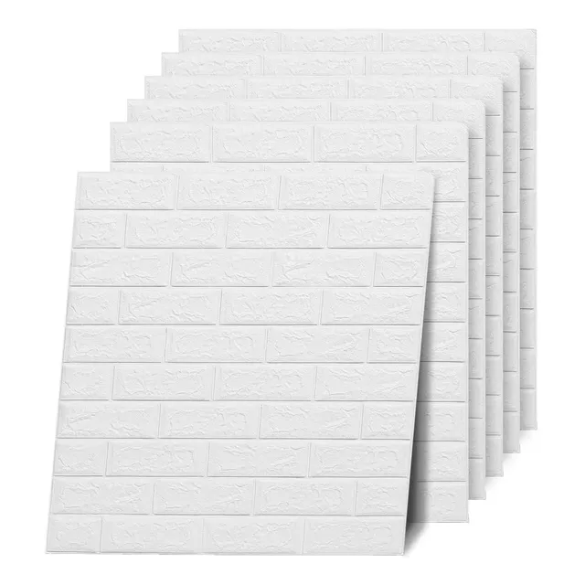 10 Lamina 3d Papel Autoadhesivo Ladrillo Para Pared 70*77 Cm