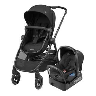 Carrinho AnnaÂł Cor Black Com BebĂȘ Conforto E Base Maxi Cosi Carrinho AnnaÂł Cor Black Com BebĂȘ Conforto E Base Maxi Cosi