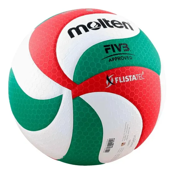 Molten Voleibol # Voleibol De Cuero Sintético No. 5 # V5m5000 #tricolor (blanco + Rojo + Verde) Voleibol Interior\u002Fexterior | Cuotas sin interés