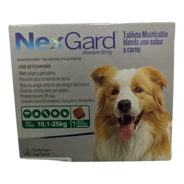 Antipulgas,garrapatas Perros. Nexgard 10.1-25kg. 