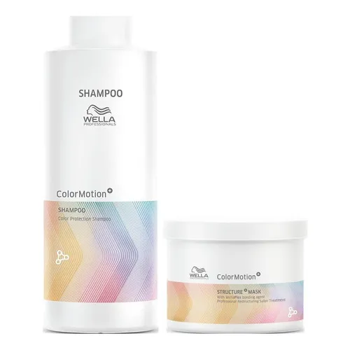 Shampoo Cabello Teñido Litro + Mascarilla Wella Color Motion