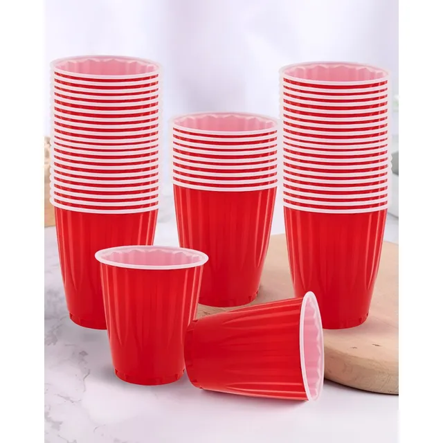 Vasos Rojos Plastico Desechable 50pcs 18oz Fiestas Cumpleños