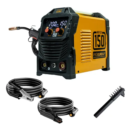 Máquina De Solda Multiprocesso 3 Em 1 Mig 150a Sem Gás Tig Lift Eletrodo Pró Euro Laranja/preto 220v