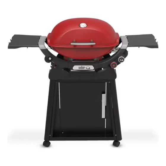 Asador Weber Q 2800n+ Gas Lp Rojo Portatil Con Carrito