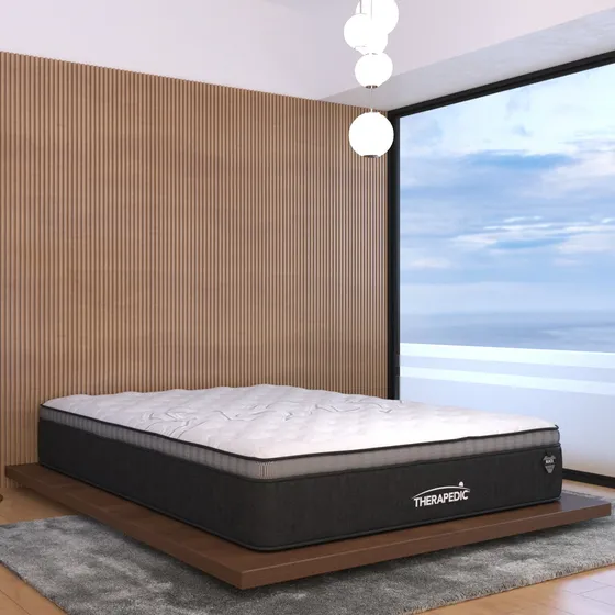 Colchón King Size Therapedic | Medio/firme | Resorte Royal + Aleación De Carbono | Espuma Premium, Antiácaros