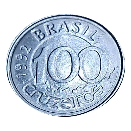 Moeda Antiga 100 Cruzeiros Peixe-boi 1992