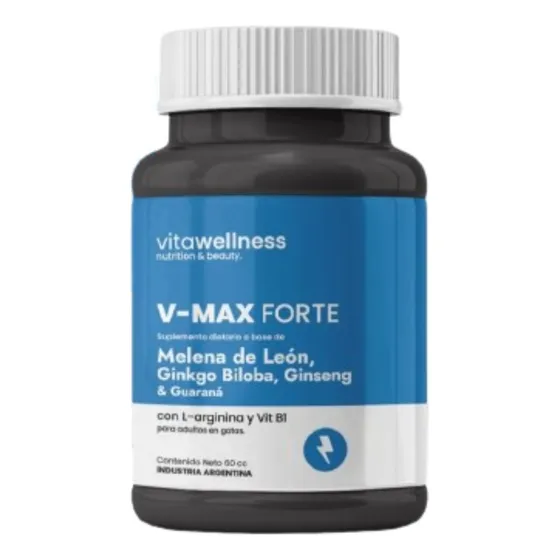 Tintura Madre Vmax Forte Melena De Leon Vitawellness X 60 Cc Sin Sabor