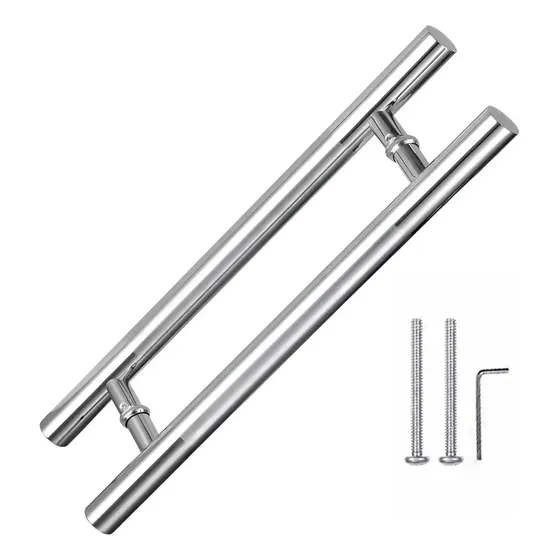 Jaladera Acero Inoxidable Tipo H Puerta Cristal, 120cm