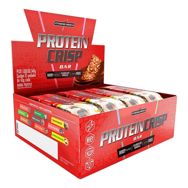 Protein Crisp Bar Ninho Creme De Avelã 12 Und Integralmédica Leite Em Pó Com Creme De Avel... Protein Crisp Bar Ninho Creme De Avelã 12 Und Integralmédica Leite Em Pó Com Creme De Avel...