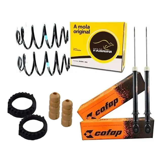 2 Amortecedor Traseiro + Kit + Mola Gnv Vectra 1997 Até 2005