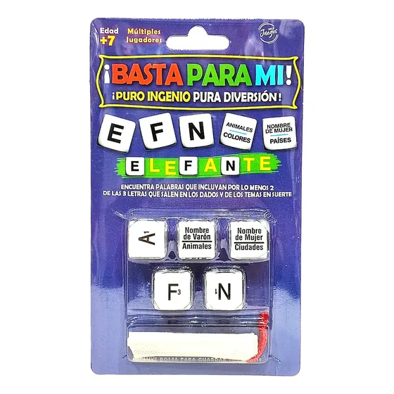 Juego De Dados Didáctico ¡basta Para Mi! Solo Juegos