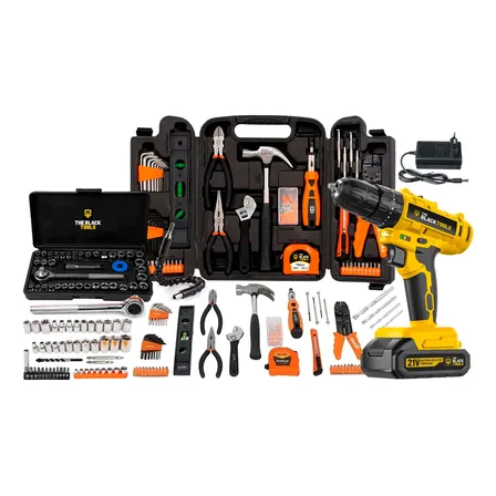 Foto de Kit De Ferramentas 169 Peças + Parafusadeira Furadeira 21v