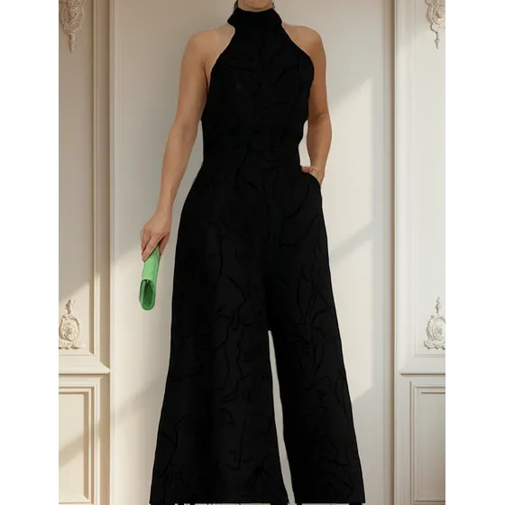 Palazzos Largo Para Fiesta Elegante Moda Sin Mangas
