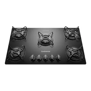 Continental Kc5gp Preto 127v/220v Cooktop 5 Bocas A GĂĄs De Vidro Temperado Continental Kc5gp Preto 127v/220v Cooktop 5 Bocas A GĂĄs De Vidro Temperado