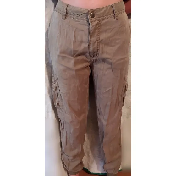 Pantalón De Verde Aceituna -mujer - Talla S - Marca Forever