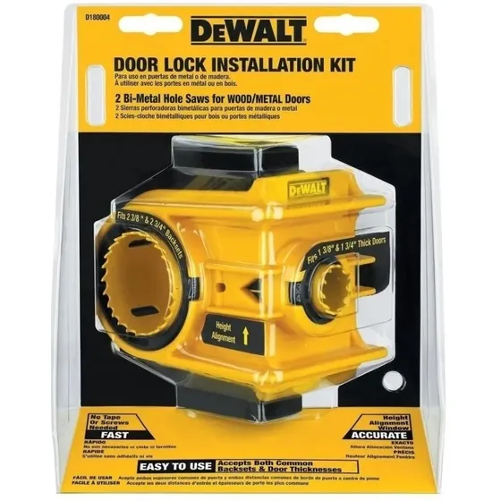 Juego Para Instal. De Cerraduras P/ Puertas Dewalt   D180004
