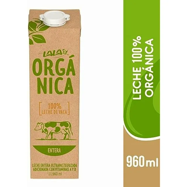 Lala Leche Orgánica Entera Ultrapasteurizada Adicionada Con