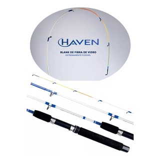 02un. Vara Haven 10lbs 2,10m Super Flexível P/ Molinete 02un. Vara Haven 10lbs 2,10m Super Flexível P/ Molinete