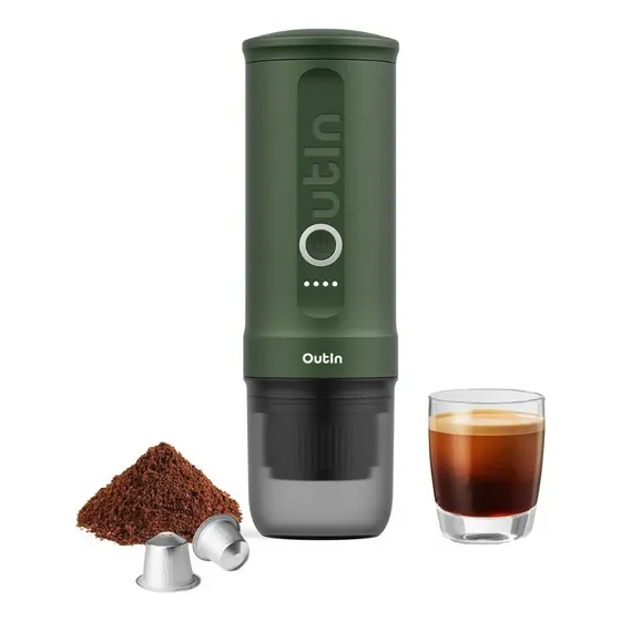 Máquina De Café Espresso Eléctrica Portátil Outin Nano Verde
