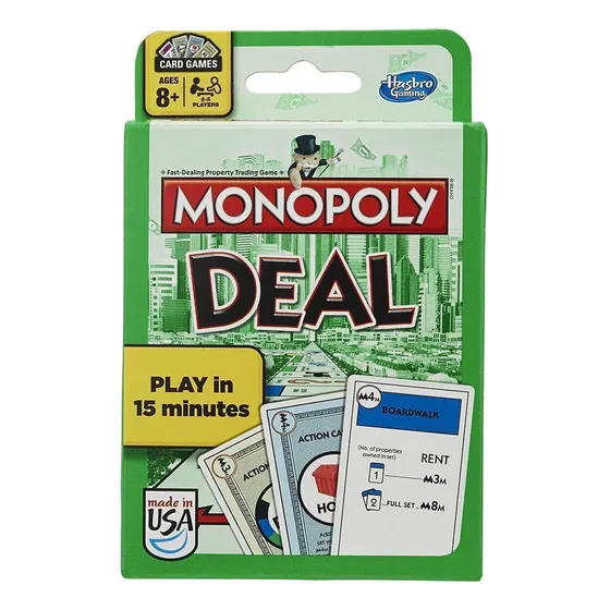 Juego De Cartas Rapido Monopoly Hasbro 2-5 Jugadores