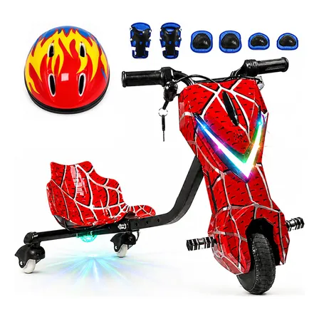 Patinete Elétrico Triciclo Infantil Drift 350w 36v Bluetooth Vermelho