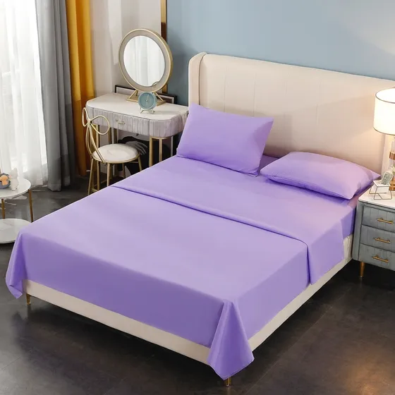 Juego de sábanas BJ Hogar 200H 2P lila 200cmx150cmx27cm 4 piezas