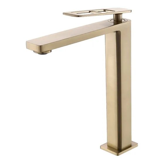 Grifo Lavabo Baño Dorado Mezclador Una Sola Manija Cromado