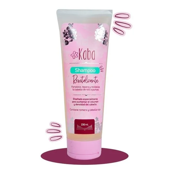 Shampoo de Romero y Cebolla Revitalizante Kaba Shampoo sin sal 230ml