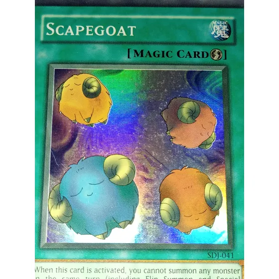 Scapegoat Foil Yugioh Tcg #sdj-041 Unlimited Scapegoat Inglés