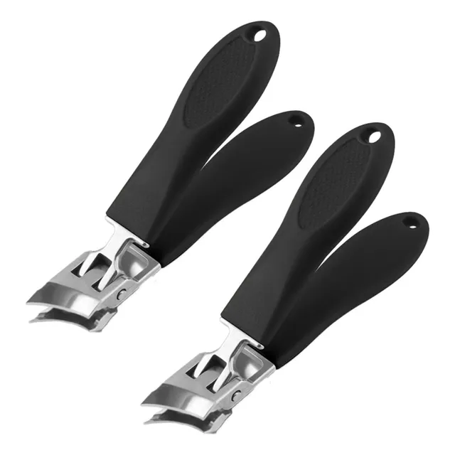 2pcs Cortauñas Biselado, Cortauñas De Acero Inoxidable