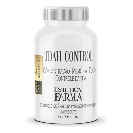 Estética Farma Suplemento Tdah Control Em Pote De 100ml 60 Capsulas