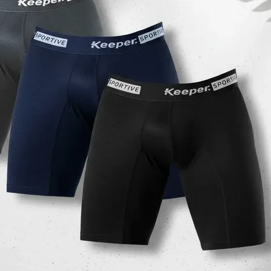 Kit 3 Cuecas Longleg Anti Assadura Masculina Shorts Esportes