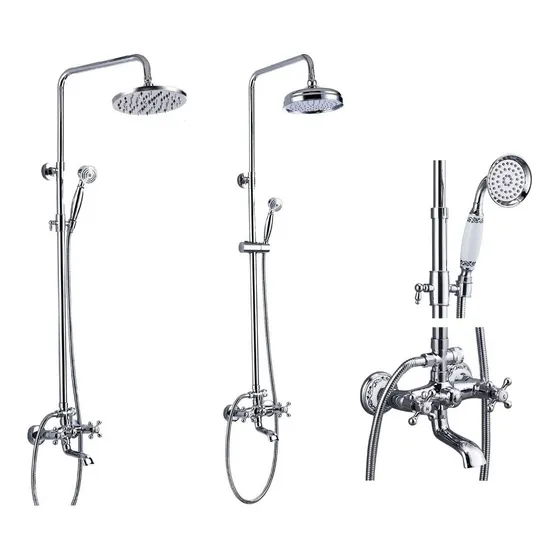  Cromado Barral De Ducha Caño Vintage O Moderno Baño Grtia