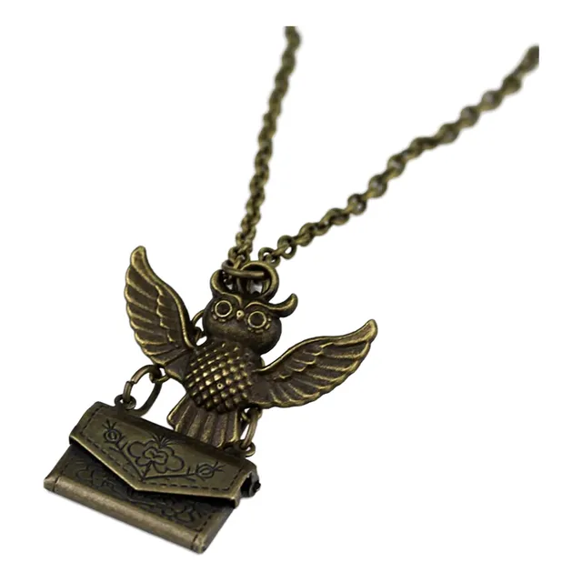 Collar De Harry Potter Buho Con Carta Hogwarts De Colección