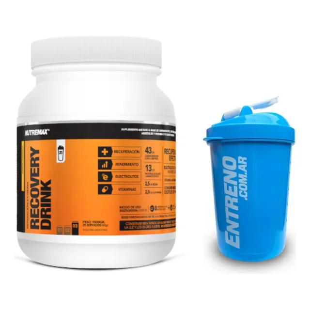 Recovery Drink 1,5kg Nutremax Recuperación + Shaker Batidor