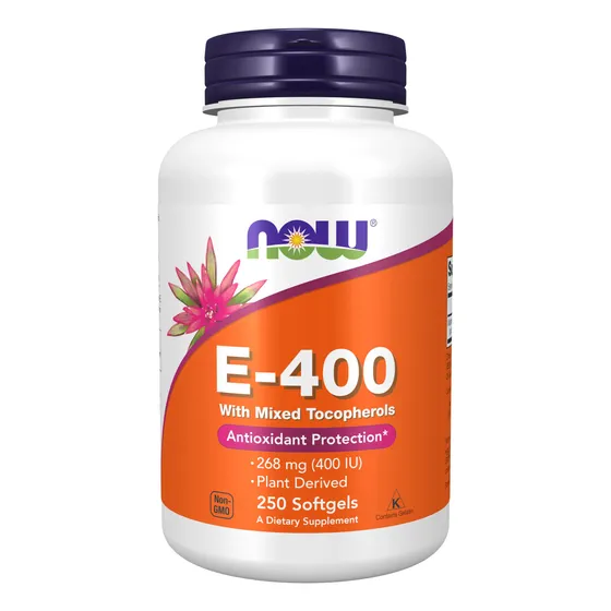 Suplementos Now Foods, Vitamina E-400 Ui De Tocoferoles Mixt