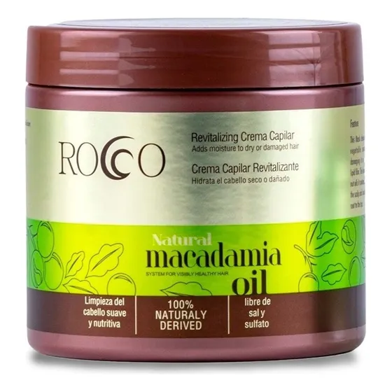 Rocco® Shampoo / Acondicionador / Crema Macadamia Sin Sal