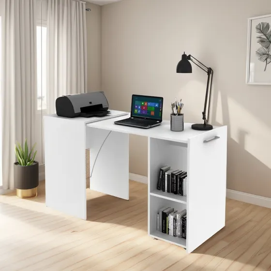 Mesa De Escritório Escrivaninha Retrátil Para Computador 